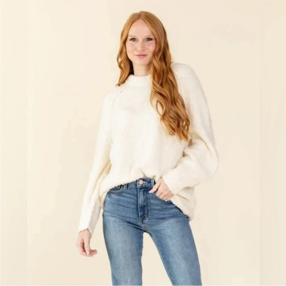 Free People Teddy Sweater Tunic. NWOT sugar swirl - Picture 1 of 6